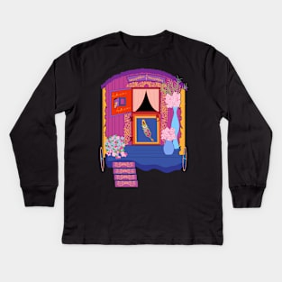 Happy Caravan purple Kids Long Sleeve T-Shirt